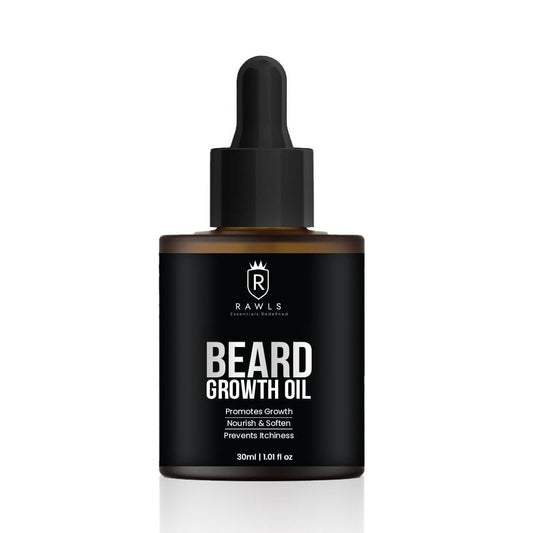 Best Men's Beard Hair Growth Oil - With The Goodness of Argan, Jojoba, and Pomegranate Seed Oils - 30 ml - Rawls Essentials