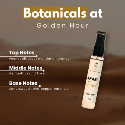 Pocket Arabic Sunset Body Mist - 10 ml - Mist For Her & Him