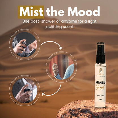 Pocket Arabic Sunset Body Mist - 10 ml - Mist For Her & Him