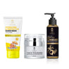 Face Polisher + Hydrating & Protective Sunscreen + Crystal Clear Bubble Face Wash