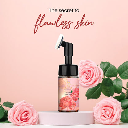 Rose Foaming Face Wash & Cleanser with Tea Tree Oil Extract - 120 ml