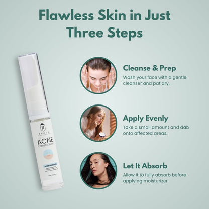 Acne Corrector Face Gel - Acne Minimizing Gel for Oily & Sensitive Skin - 10 ml - Rawls Essentials