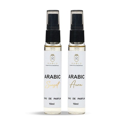 Arabic Sunset EDP and Arabic Aura Eau De Parfum - Fragrance for Her & Him ( Perfume - 10Ml ) - Rawls Essentials