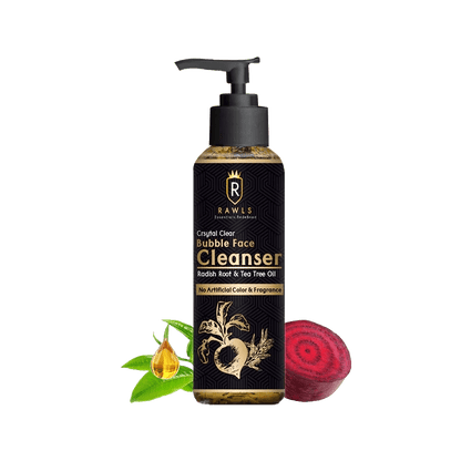 Crystal Clear Bubble Face Cleanser - Tea Tree Oil 2% Salicylic Acid - 120 ml - Rawls Essentials