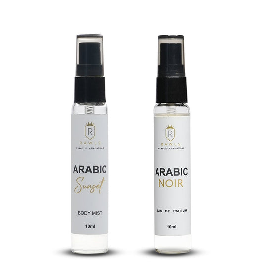 Dusk & Dark Duo - Arabic Sunset Mist - 10ml & Arabic Noir 10ml - Rawls Essentials