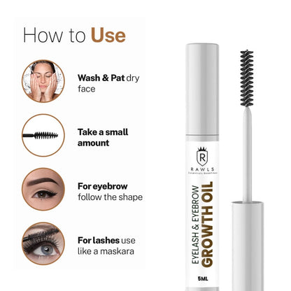 Eyelash & Eyebrow Growth Oil (Pack of 2) - Rawls Essentials