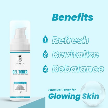 Face Toner with Aloe Vera Extract for Glowing Skin - Rawls Face Gel Toner - 100 ml - Rawls Essentials