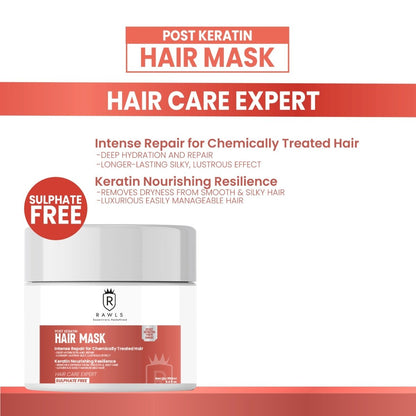 Intense Post Keratin Hair Mask - 200 gm - Rawls Essentials