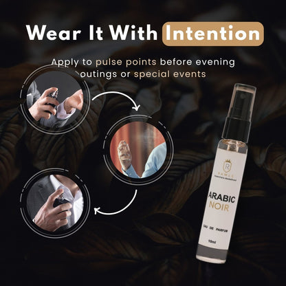 Pocket Arabic Noir Eau de Parfum (Perfume - 10Ml) - Perfume for Him & Her - Rawls Essentials