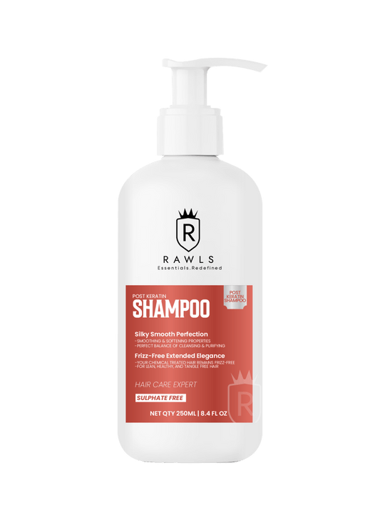 Post Keratin Hair Shampoo for Frizzy Hair - 250 ml - Rawls Essentials