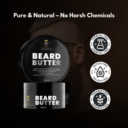 Rawls Deep Nourishing Beard Butter Softener Cream - 50 gm - Rawls Essentials