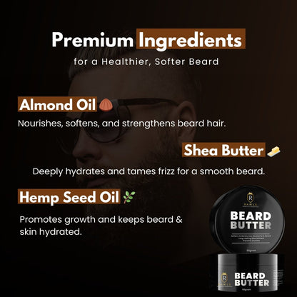 Rawls Deep Nourishing Beard Butter Softener Cream - 50 gm - Rawls Essentials
