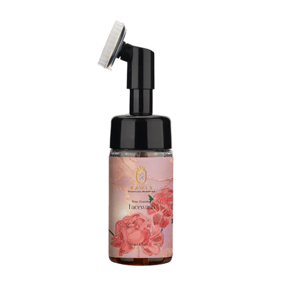 Rose Foaming Face Wash & Cleanser with Tea Tree Oil Extract - 120 ml - Rawls Essentials