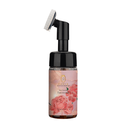 Rose Foaming Face Wash & Cleanser with Tea Tree Oil Extract - 120 ml - Rawls Essentials